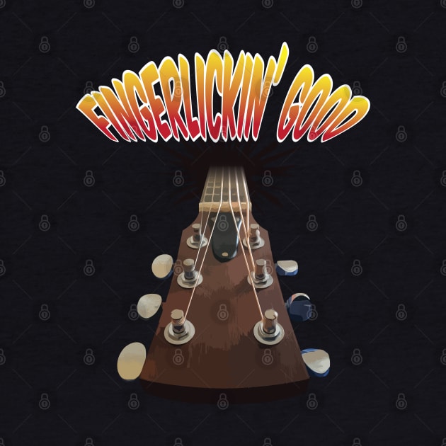 Funny Retro Electric Guitar Graphic Design and Guitarist by Riffize